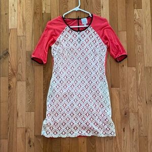 Weston Wear Julienne W Coral and Lace Dress